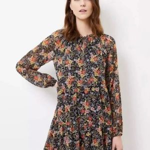 LOFT Floral Babydoll Dress